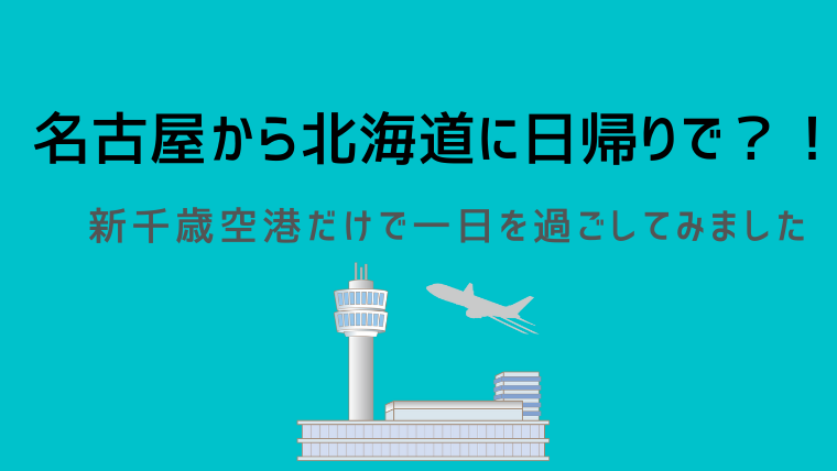 名古屋から北海道に日帰りで 新千歳空港だけで一日を過ごしてみました シングルライフin名古屋